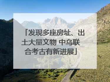 发现多座房址、出土大量文物 中乌联合考古有新进展