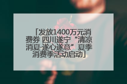 发放1400万元消费券 四川遂宁“清凉消夏·遂心遂意”夏季消费季活动启动