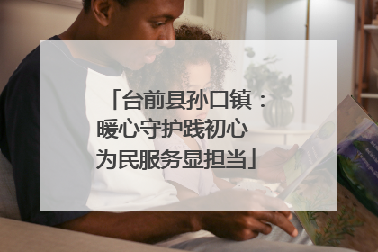 台前县孙口镇：暖心守护践初心 为民服务显担当