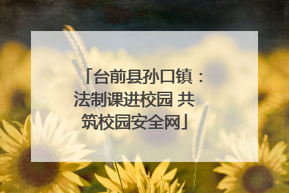台前县孙口镇：法制课进校园 共筑校园安全网
