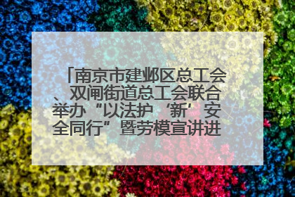 南京市建邺区总工会、双闸街道总工会联合举办“以法护‘新’安全同行”暨劳模宣讲进工地服务活动