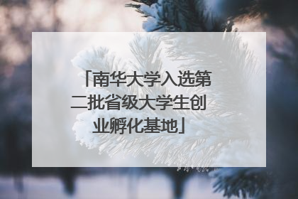 南华大学入选第二批省级大学生创业孵化基地