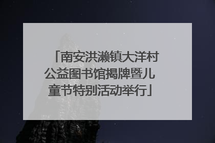 南安洪濑镇大洋村公益图书馆揭牌暨儿童节特别活动举行