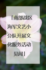 南部战区海军文艺小分队开展文化服务活动见闻