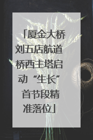 厦金大桥刘五店航道桥西主塔启动“生长” 首节段精准落位