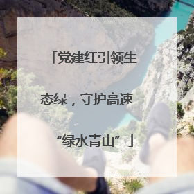 党建红引领生态绿，守护高速“绿水青山”