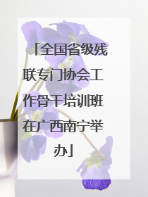 全国省级残联专门协会工作骨干培训班在广西南宁举办