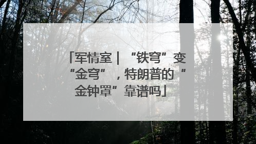 军情室｜“铁穹”变“金穹”，特朗普的“金钟罩”靠谱吗