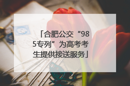 合肥公交“985专列”为高考考生提供接送服务