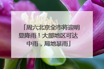 周六北京全市将迎明显降雨！大部地区可达中雨，局地暴雨