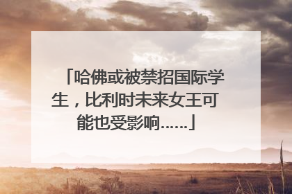 哈佛或被禁招国际学生，比利时未来女王可能也受影响……