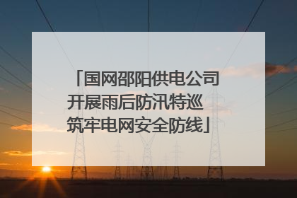 国网邵阳供电公司开展雨后防汛特巡 筑牢电网安全防线