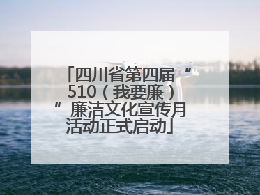 四川省第四届“510（我要廉）”廉洁文化宣传月活动正式启动