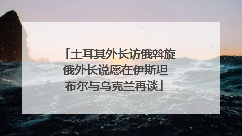 土耳其外长访俄斡旋 俄外长说愿在伊斯坦布尔与乌克兰再谈