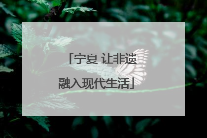 宁夏 让非遗融入现代生活