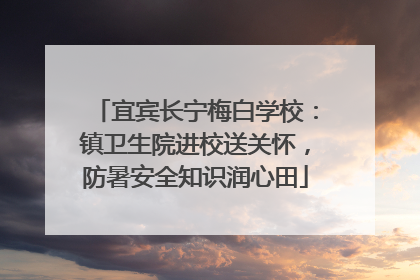 宜宾长宁梅白学校：镇卫生院进校送关怀，防暑安全知识润心田