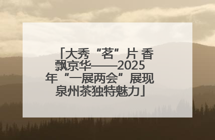 大秀“茗”片 香飘京华——2025年“一展两会”展现泉州茶独特魅力