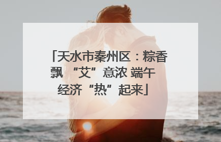 天水市秦州区：粽香飘 “艾”意浓 端午经济“热”起来