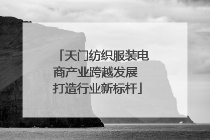 天门纺织服装电商产业跨越发展 打造行业新标杆