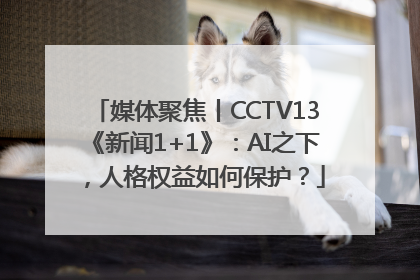 媒体聚焦丨CCTV13《新闻1+1》：AI之下，人格权益如何保护？