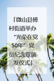 微山县傅村街道举办“光荣在党50年”党员纪念章颁发仪式