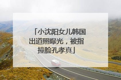 小沈阳女儿韩国出道照曝光，被指撞脸孔孝真