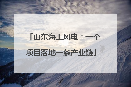 山东海上风电：一个项目落地一条产业链