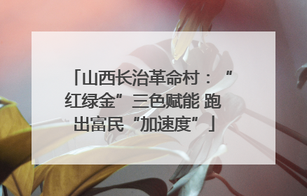 山西长治革命村：“红绿金”三色赋能 跑出富民“加速度”
