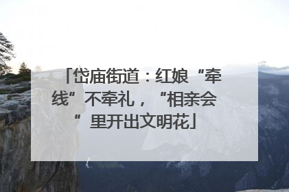 岱庙街道：红娘“牵线”不牵礼，“相亲会”里开出文明花