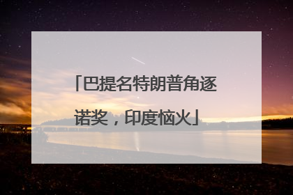 巴提名特朗普角逐诺奖，印度恼火