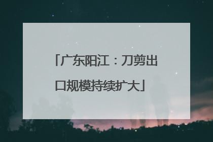 广东阳江：刀剪出口规模持续扩大