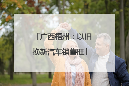 广西梧州：以旧换新汽车销售旺