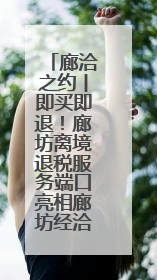 廊洽之约丨即买即退！廊坊离境退税服务端口亮相廊坊经洽会