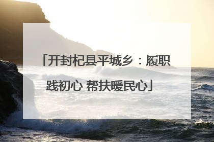 开封杞县平城乡：履职践初心 帮扶暖民心