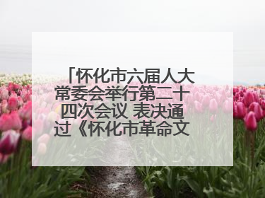 怀化市六届人大常委会举行第二十四次会议 表决通过《怀化市革命文物保护利用若干规定》