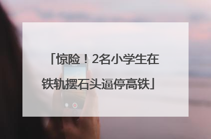 惊险！2名小学生在铁轨摆石头逼停高铁