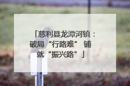 慈利县龙潭河镇：破局“行路难” 铺就“振兴路”