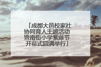 成都大邑校家社协同育人主题活动暨南街小学紫藤节开幕式圆满举行