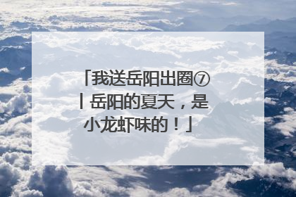 我送岳阳出圈⑦丨岳阳的夏天，是小龙虾味的！