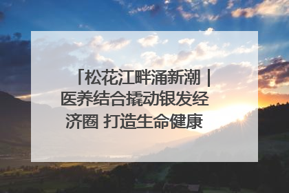 松花江畔涌新潮｜医养结合撬动银发经济圈 打造生命健康产业新样本