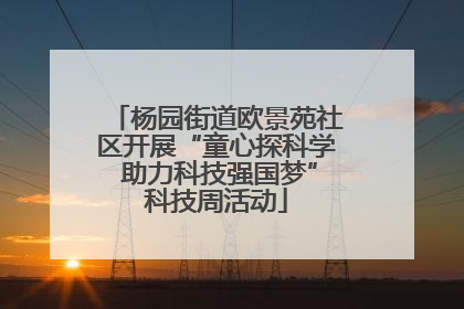 杨园街道欧景苑社区开展“童心探科学 助力科技强国梦”科技周活动