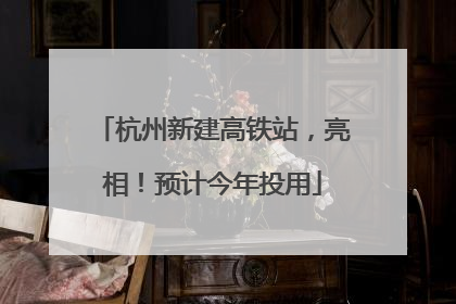 杭州新建高铁站，亮相！预计今年投用