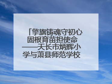 擎旗铸魂守初心 固根育苗担使命——天长市炳辉小学与萧县师范学校附属小学结对共建活动纪实