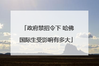 政府禁招令下 哈佛国际生受影响有多大