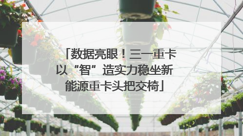 数据亮眼！三一重卡以“智”造实力稳坐新能源重卡头把交椅
