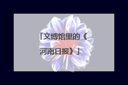 文博馆里的《河南日报》