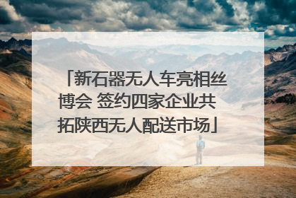 新石器无人车亮相丝博会 签约四家企业共拓陕西无人配送市场