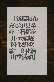 新疆和布克赛尔县举办“石榴花开·云骥逐风·牧野欢歌”文化演出季活动