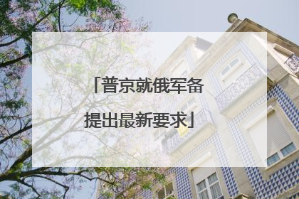 普京就俄军备提出最新要求