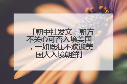 朝中社发文：朝方不关心可否入境美国，一如既往不欢迎美国人入境朝鲜